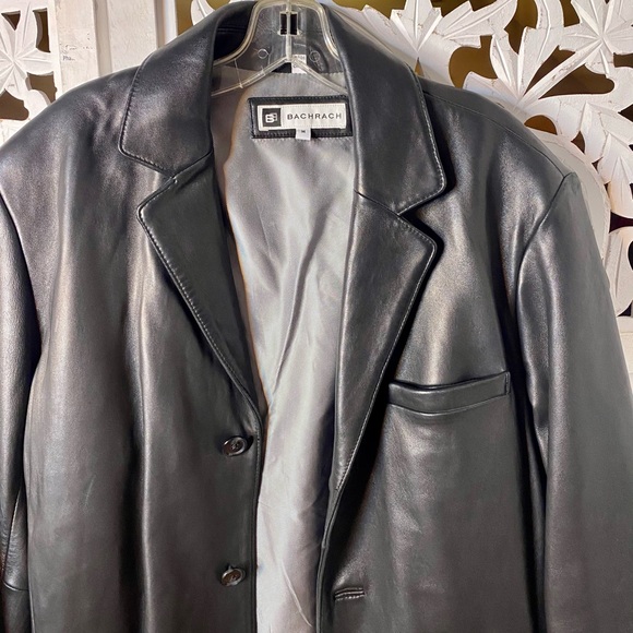 Bachrach men’s leather jacket sz M - Picture 2 of 8